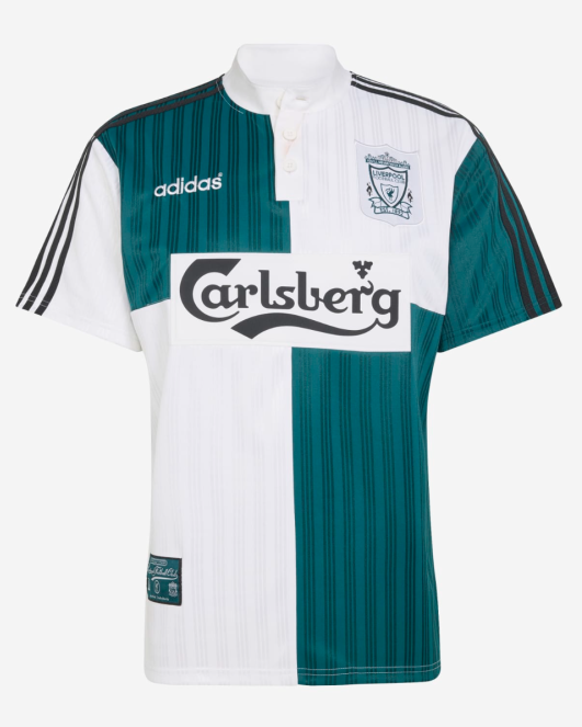 Liverpool retro white and green tee 95-96