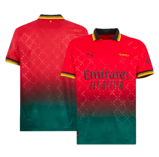 AC Milan Fourth Away Goalkeeper Tee - Red